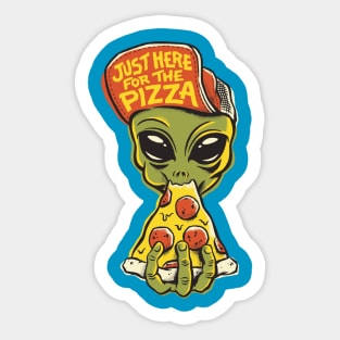 Here For Pizza Sticker